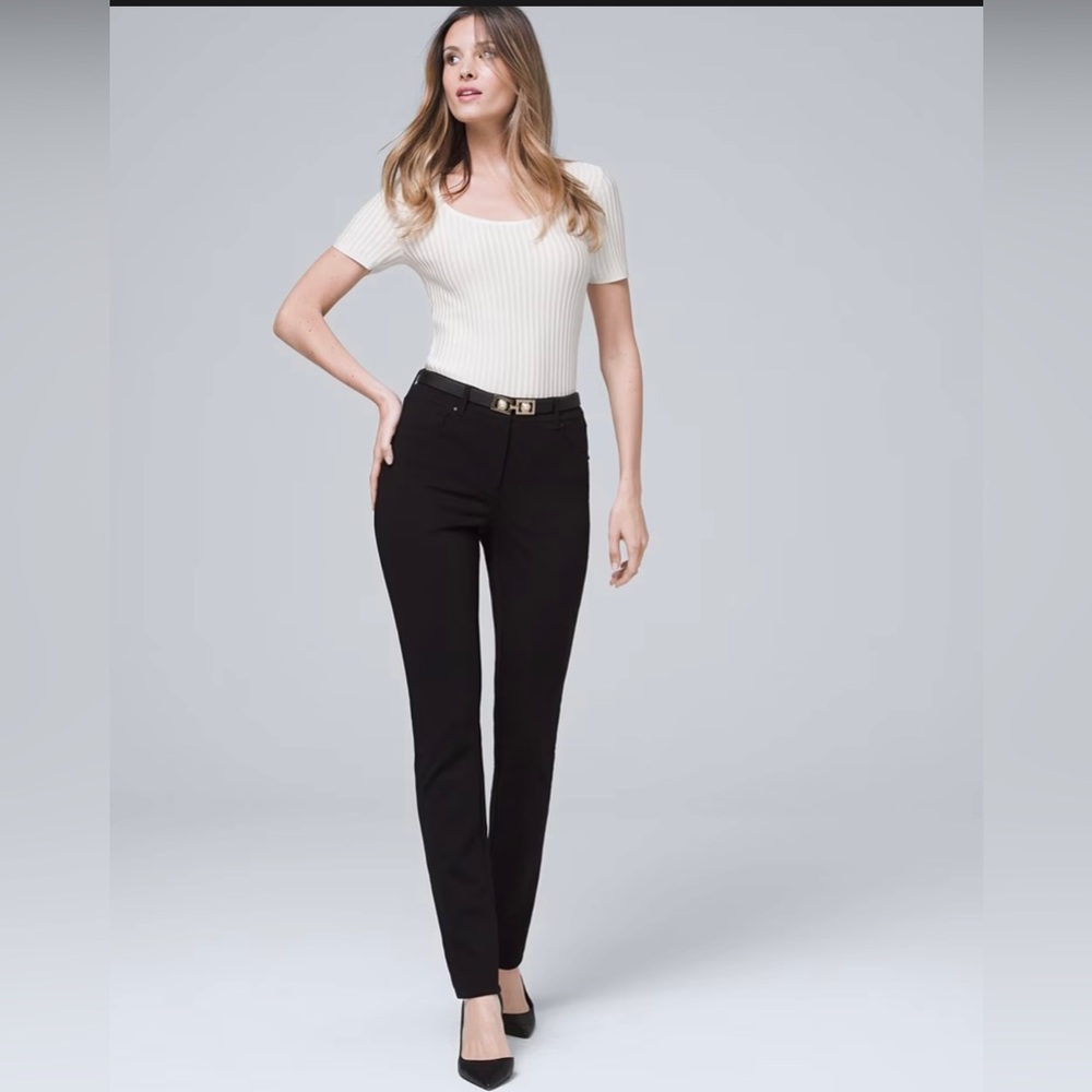 NWT!! White House Black Market Effortless 5-Pocket Slim Pants - Black Size 00R